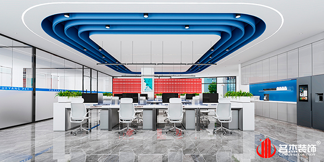 開放辦公區設計效果