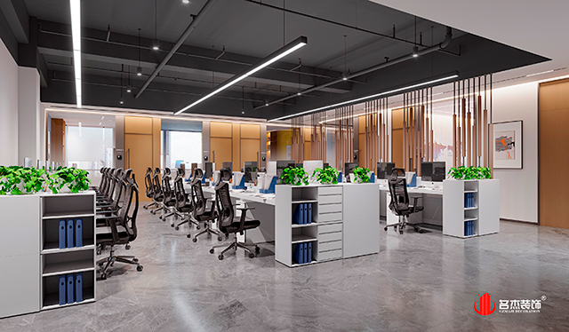 開放辦公區設計效果