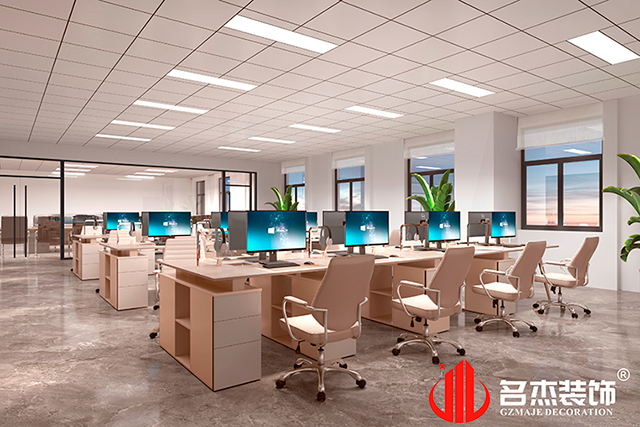 開放辦公區設計效果